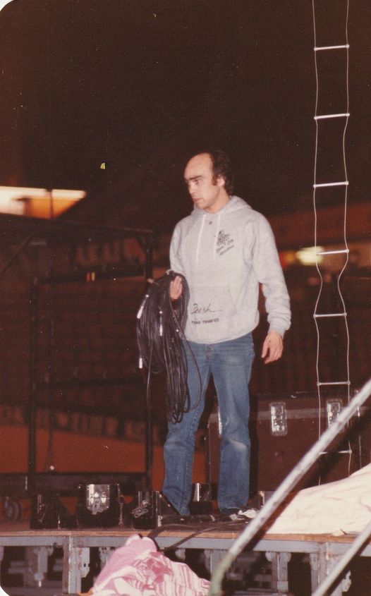 Golden Earring Roadcrew member Vincent Vaillant probably around years 1979-1980